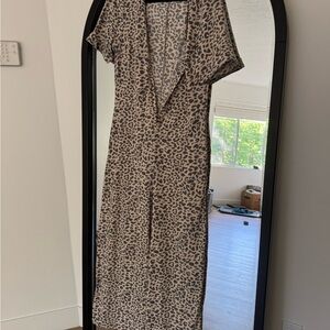 Leopard Print Midi Dress